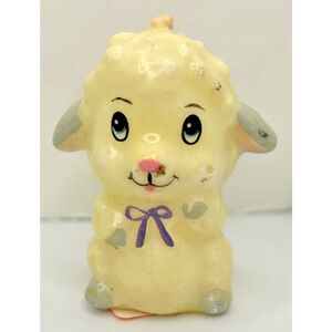 Vintage Russ Berrie Co. Easter Spring Sheep Candle 2" SKU H392
